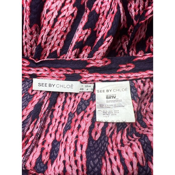 see by chloe 100% Silk skirt usa size 4 - Picture 5 of 6